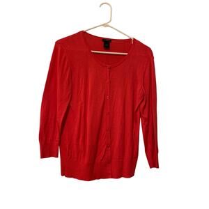 Ann Taylor Pink Cardigan 3/4 sleeves